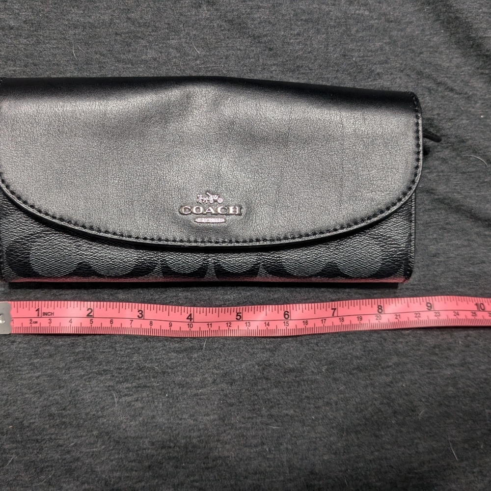 Coach Signature Leather and Canvas Wallet